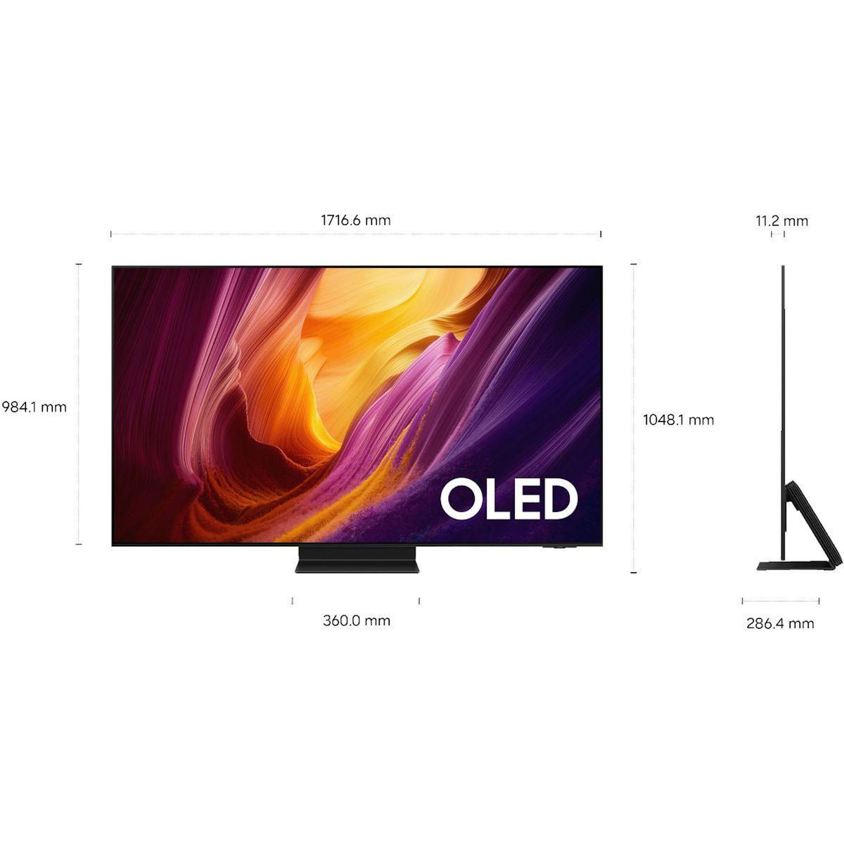 Samsung TV OLED TQ77S95H 2026 sans reflet 4K AI (194cm)