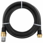 VIDAXL Tuyau d'aspiration avec raccords en laiton noir 1,1  20 m PVC