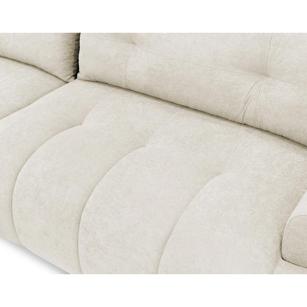 BEST MOBILIER Luzzio - canapé d'angle gauche 4 places convertible avec coffre en tissu texturé