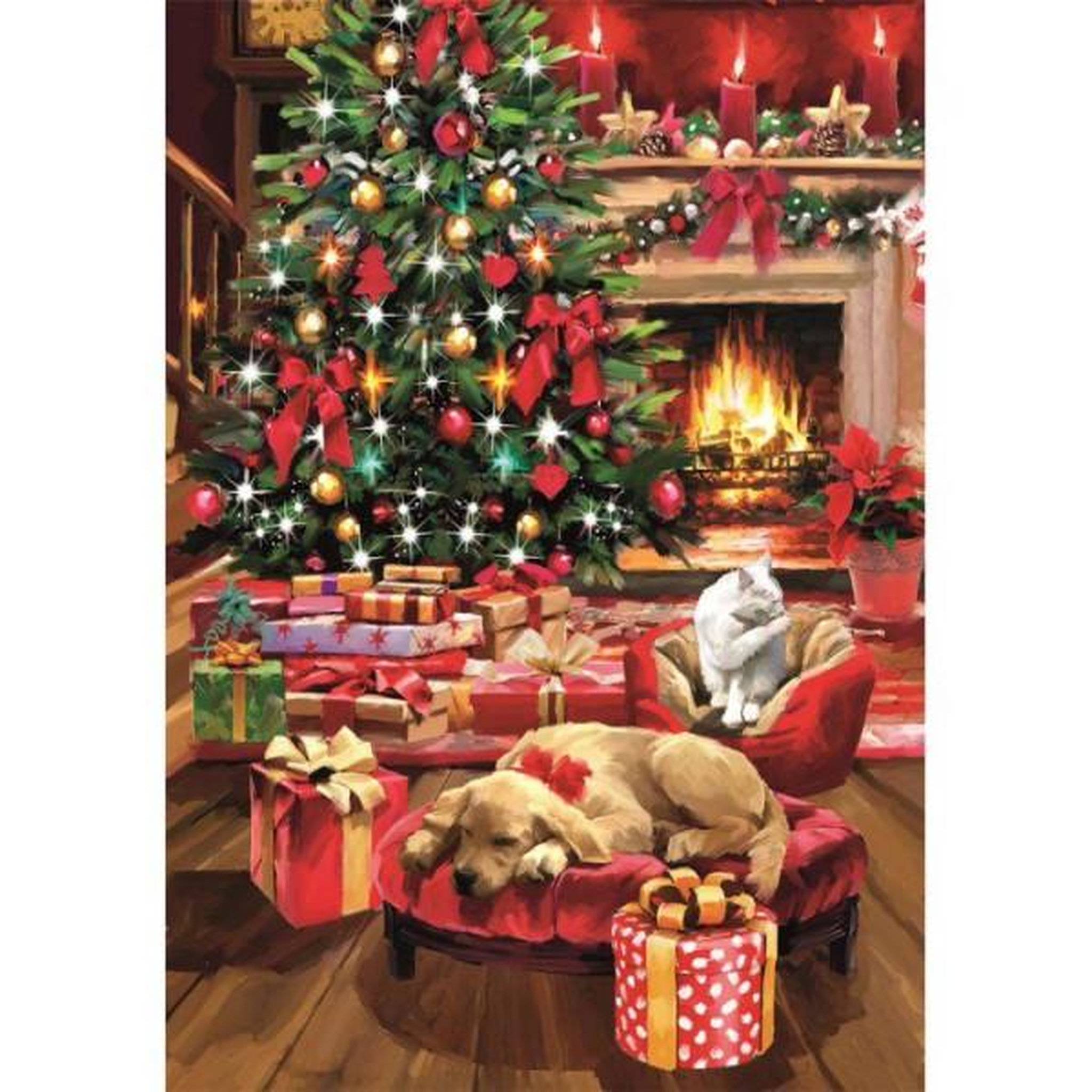 Voir la diapositive 2 : CLEMENTONI Puzzle 1000 pieces - Christmas by the Fire