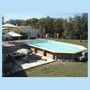 Voir la diapositive 2 : Ubbink Piscine hors sol en bois octogonale liner beige 4 x 6,10-H1,20 m AZURA