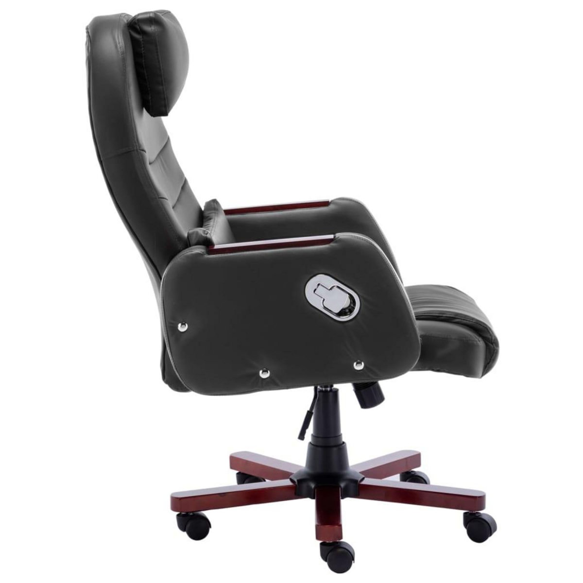 VIDAXL Chaise de bureau Noir Similicuir