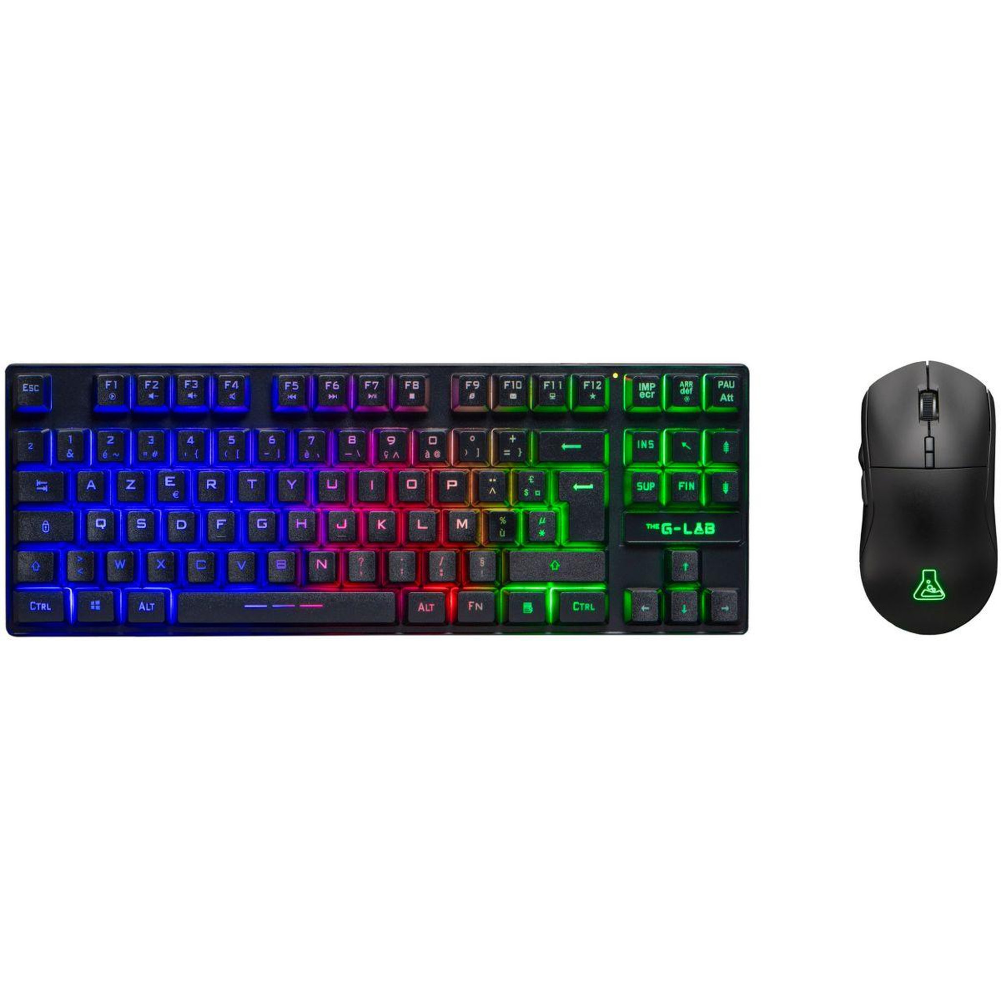 Voir la diapositive 2 : THE G-LAB Pack clavier et souris gamer combo oxygen ex