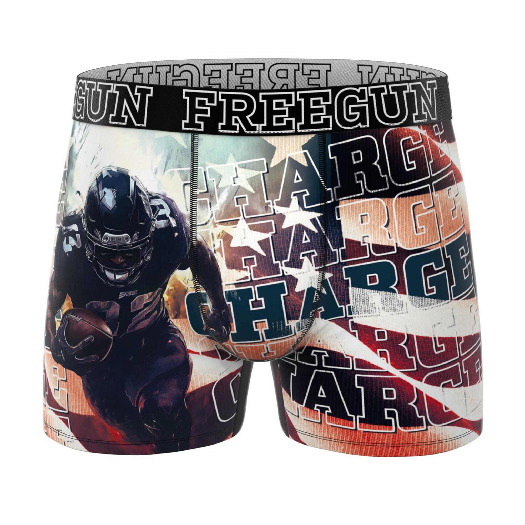 Voir la diapositive 3 : FREEGUN Lot de 3 boxers homme This is America