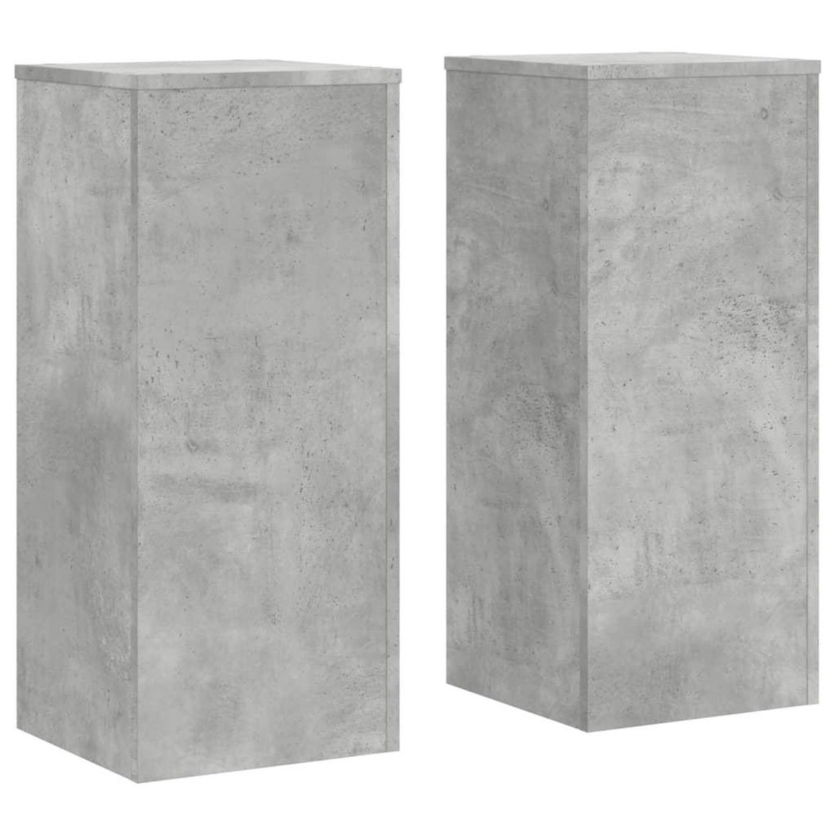 VIDAXL Supports pour plantes 2 pcs gris beton bois d'ingenierie
