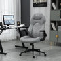 Voir la diapositive 2 : VINSETTO Fauteuil de bureau chaise de bureau ergonomique hauteur réglable pivotant 360° accoudoirs relevables tissu gris clair