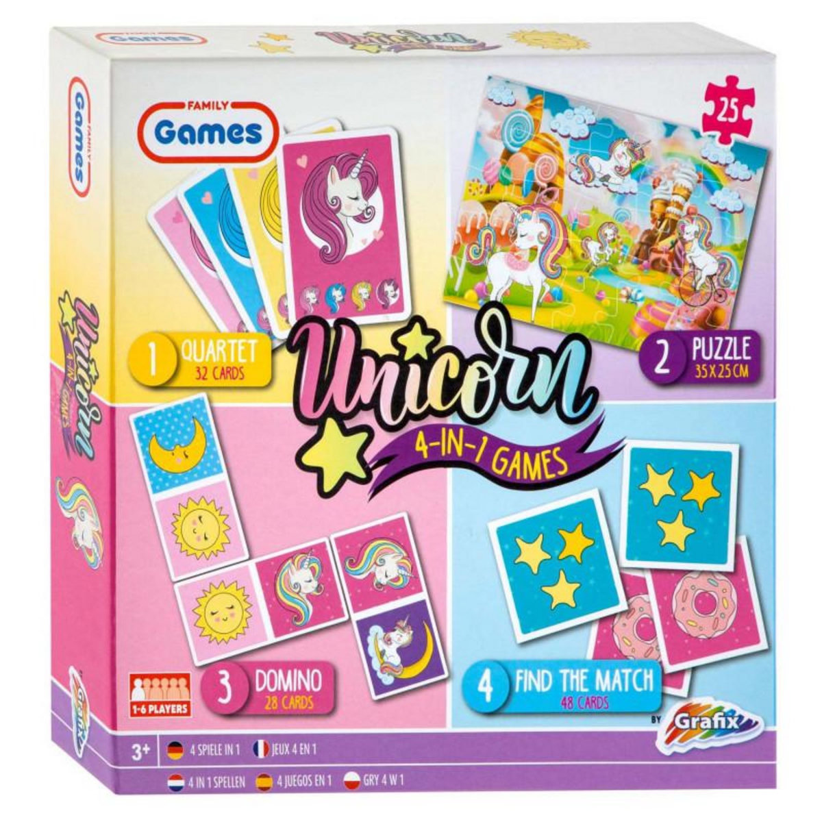 GRAFIX Grafix - Game Box 4in1 Unicorn 300035 pas cher - Auchan.fr