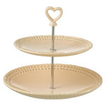 Paris Prix Serviteur 2 Étages en Céramique  Vercer  25cm Pêche