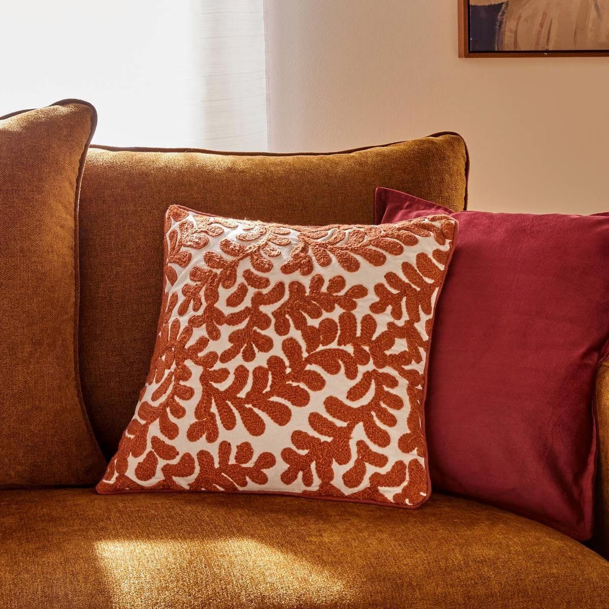 Voir la diapositive 3 : ATMOSPHERA Housse de coussin  sienna  40x40cm terracotta