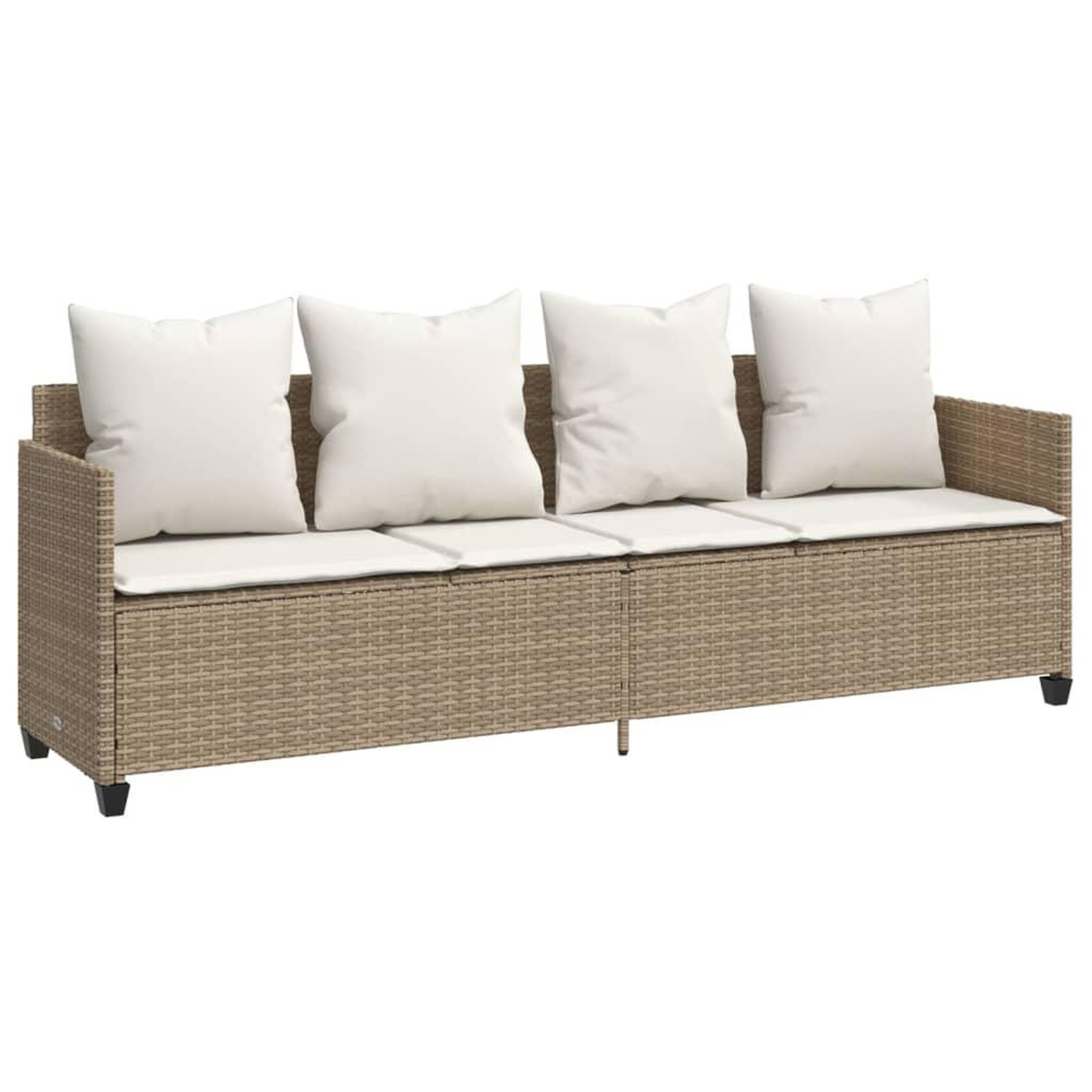 Voir la diapositive 3 : VIDAXL Salon de jardin avec coussins 5 pcs beige resine tressee