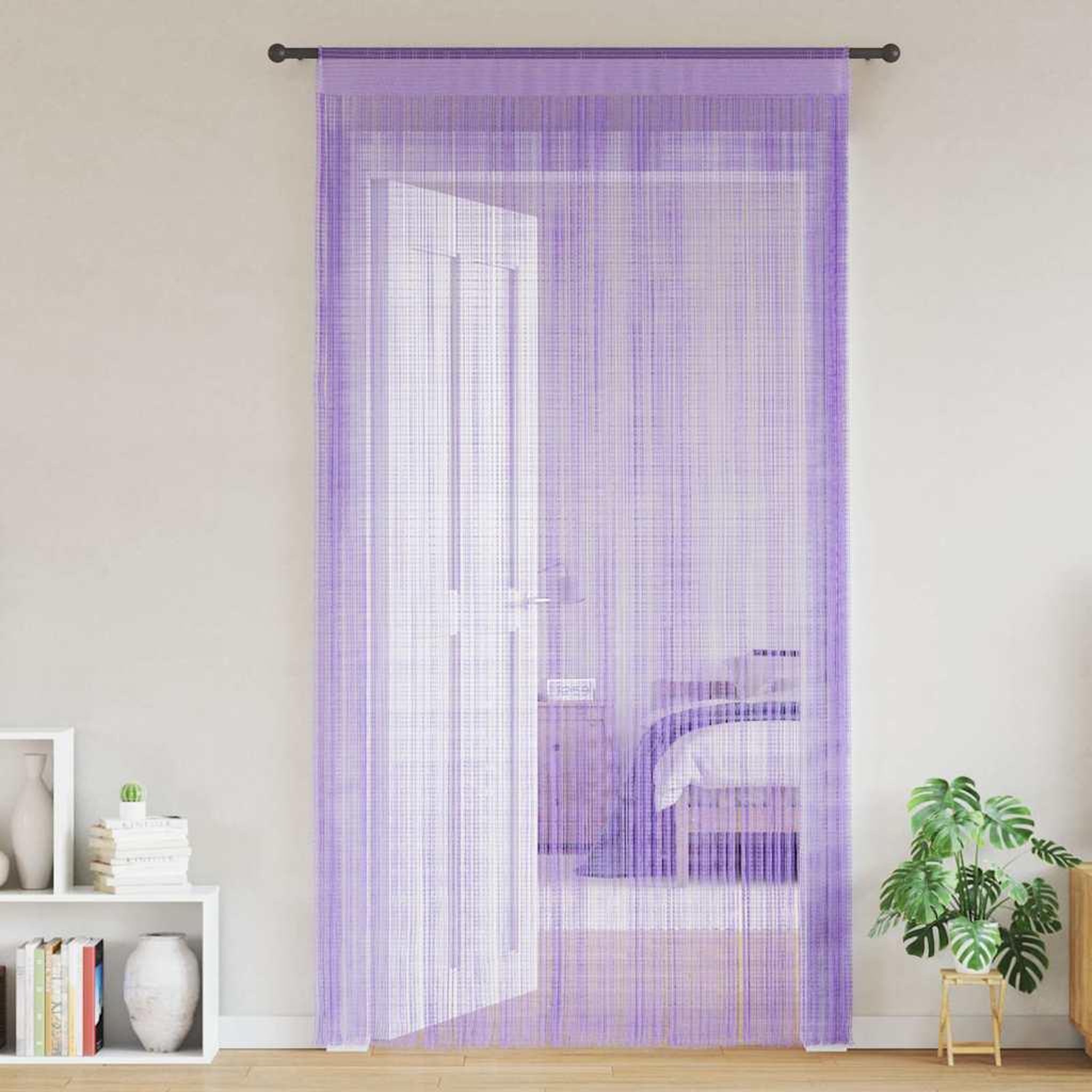 VIDAXL Rideau en fils 2 pcs 140 x 250 cm violet