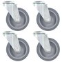 Voir la diapositive 1 : VIDAXL 4 pcs Roulettes pivotantes a trou de boulon 100 mm