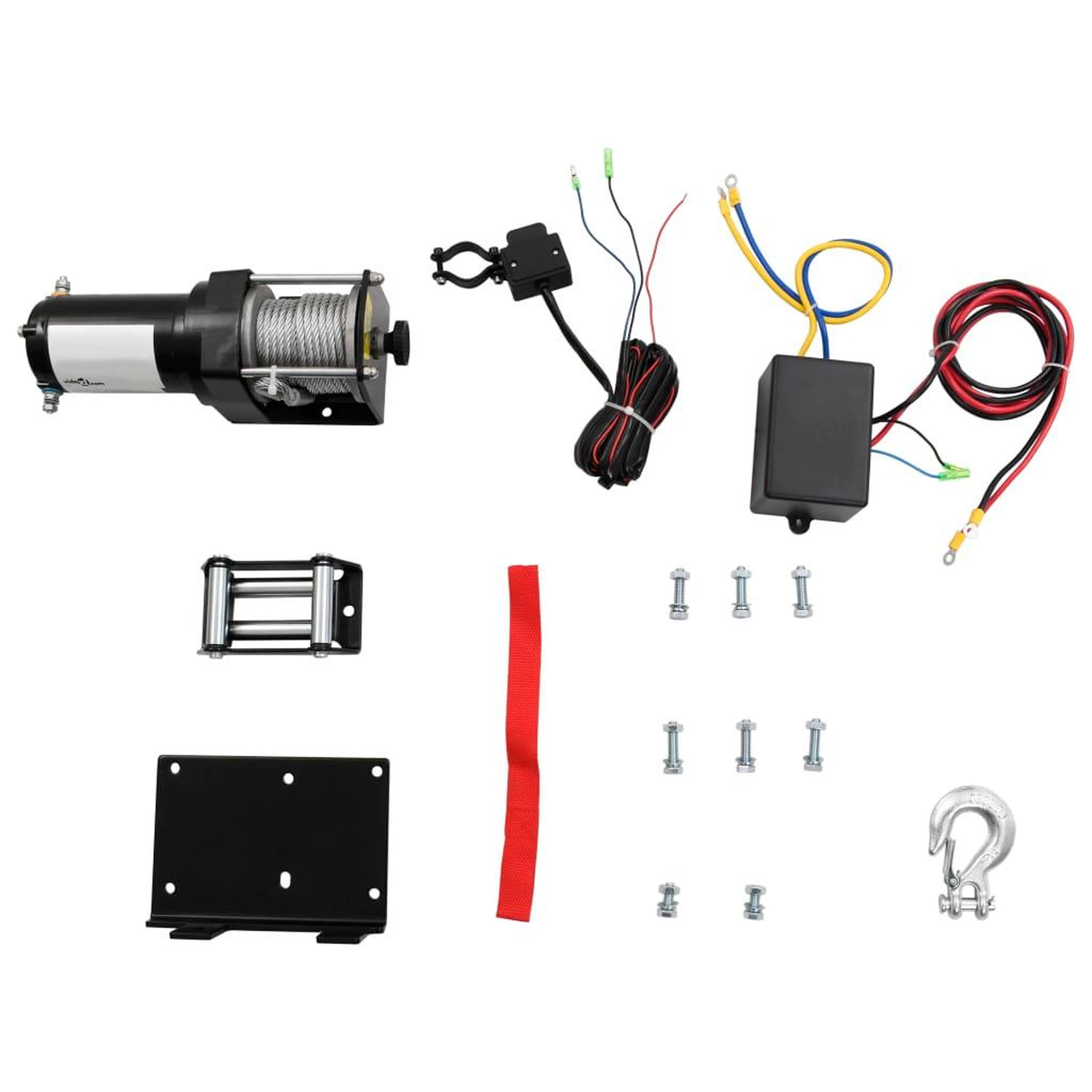Voir la diapositive 1 : VIDAXL 12 V Treuil electrique 1360 KG avec fil et plaque de montage