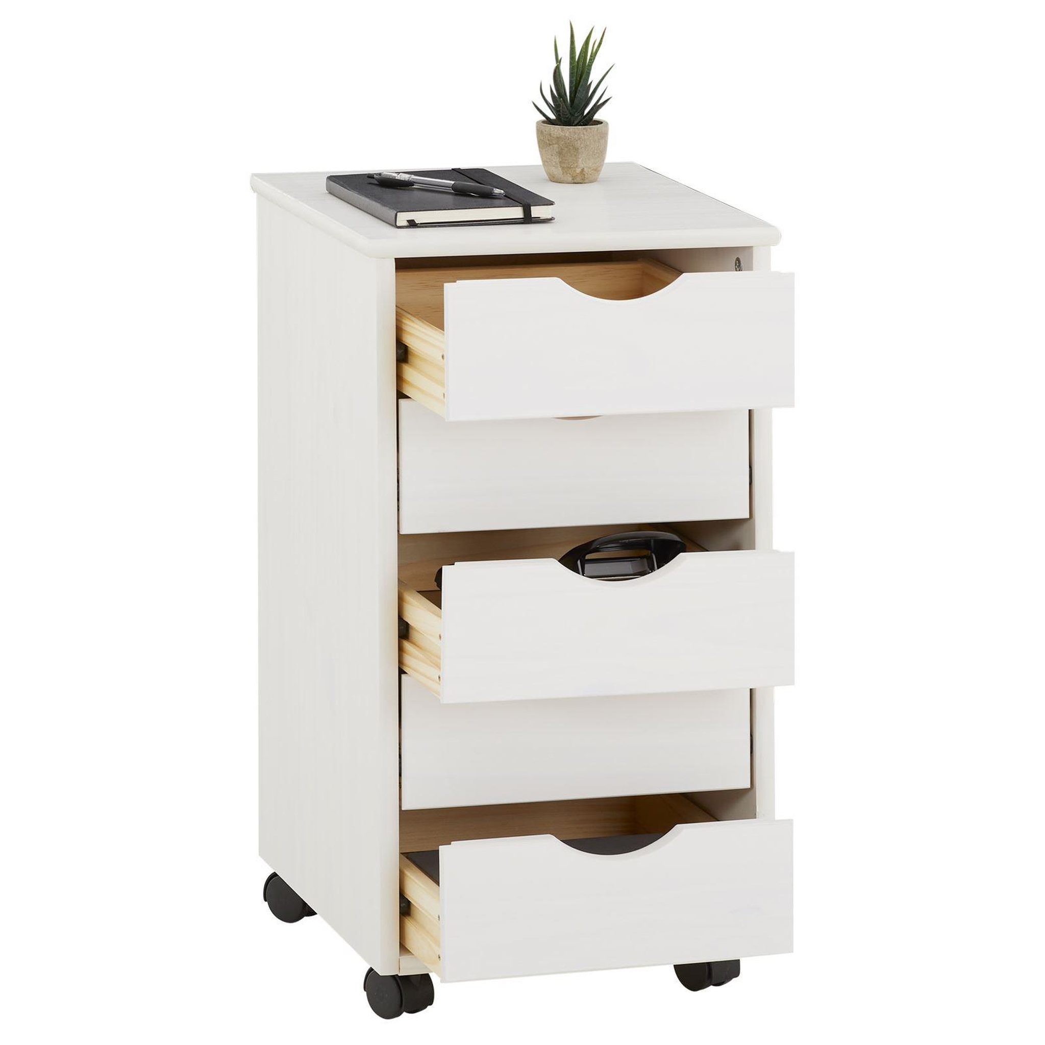 Voir la diapositive 4 : IDIMEX Caisson de bureau sur roulettes LAGOS, avec 5 tiroirs