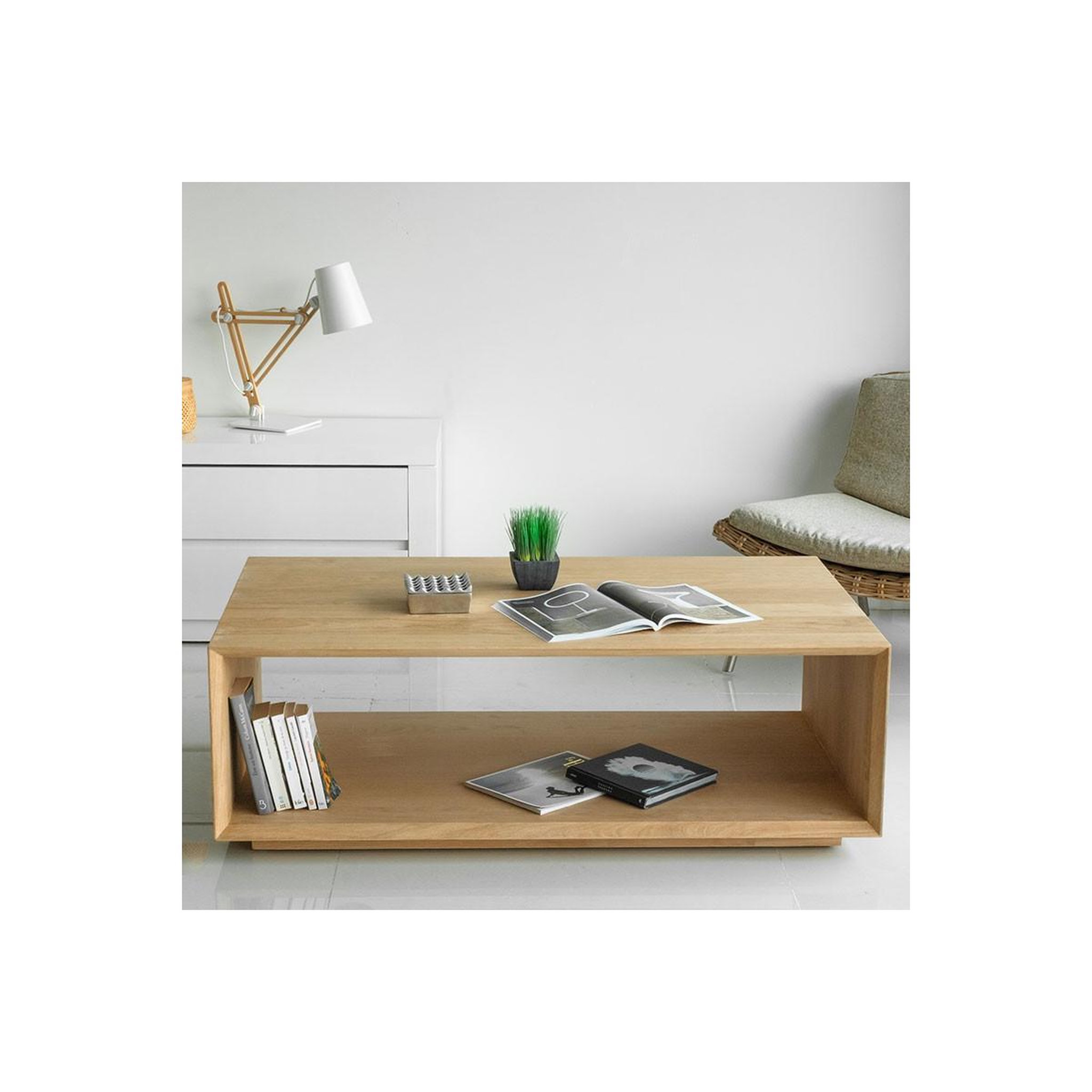 Voir la diapositive 1 : Paris Prix Table basse  kubico  120cm chêne massif