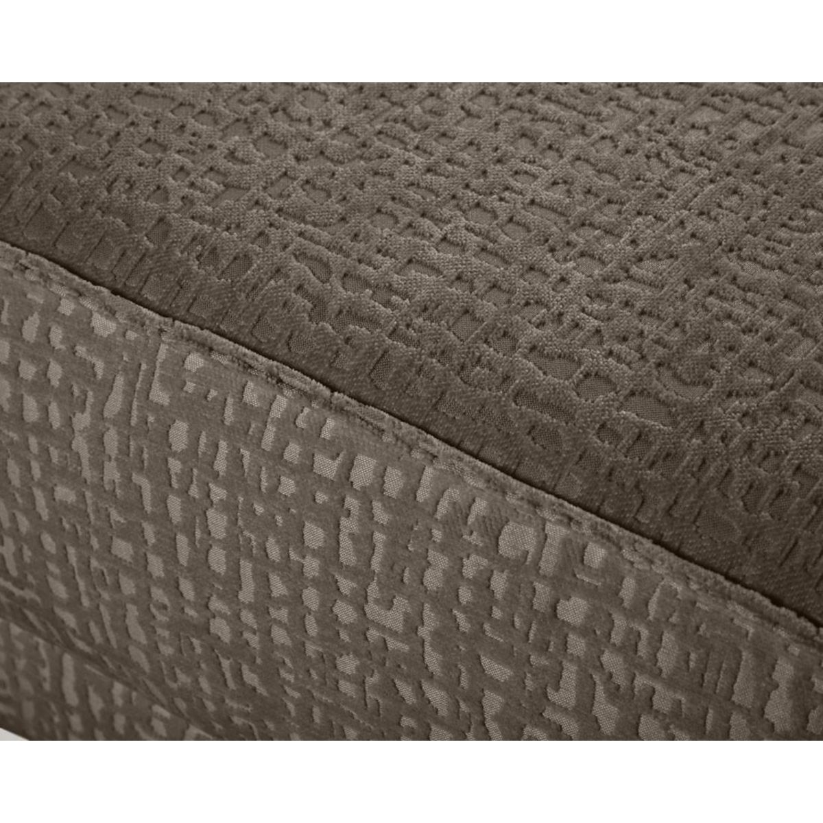 LISA DESIGN Charlie - pouf - pieds hauts - en tissu velours relief