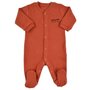  Pyjama combinaison bébé côtelé en coton biologique, Uni Kitikate