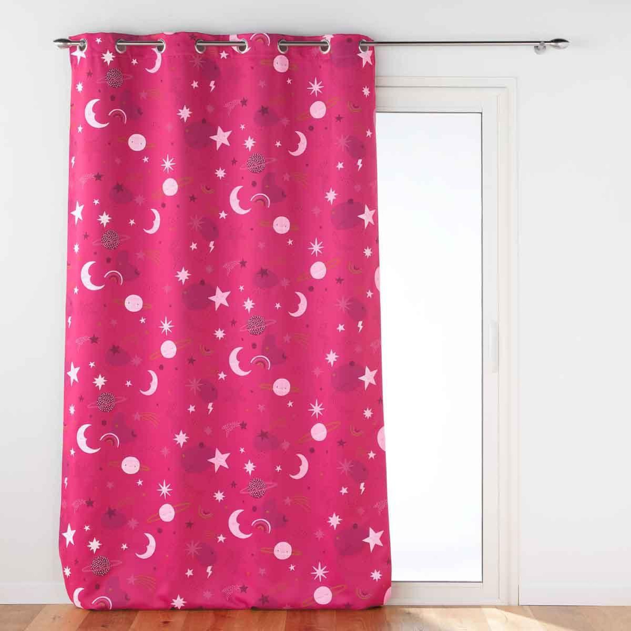 Douceur d'Intérieur Rideau Occultant  Moonlight  140x260cm Fuchsia