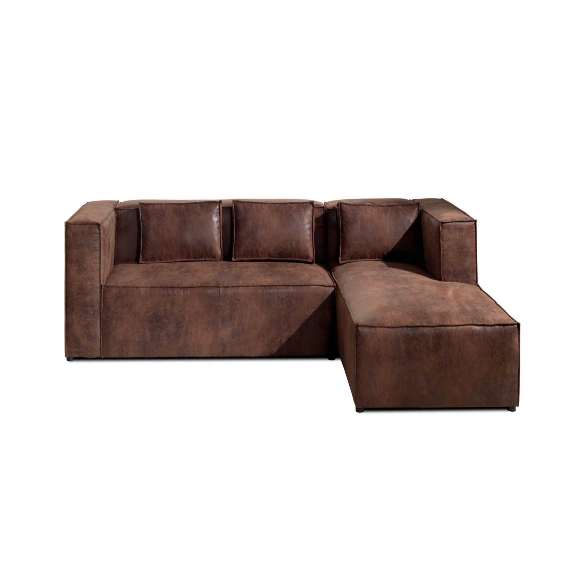 Voir la diapositive 5 : LISA DESIGN Stella - canapé d'angle - 4 places - style industriel - droit
