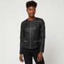 Voir la diapositive 1 : INEXTENSO Veste en cuir synthétique noire unie femme