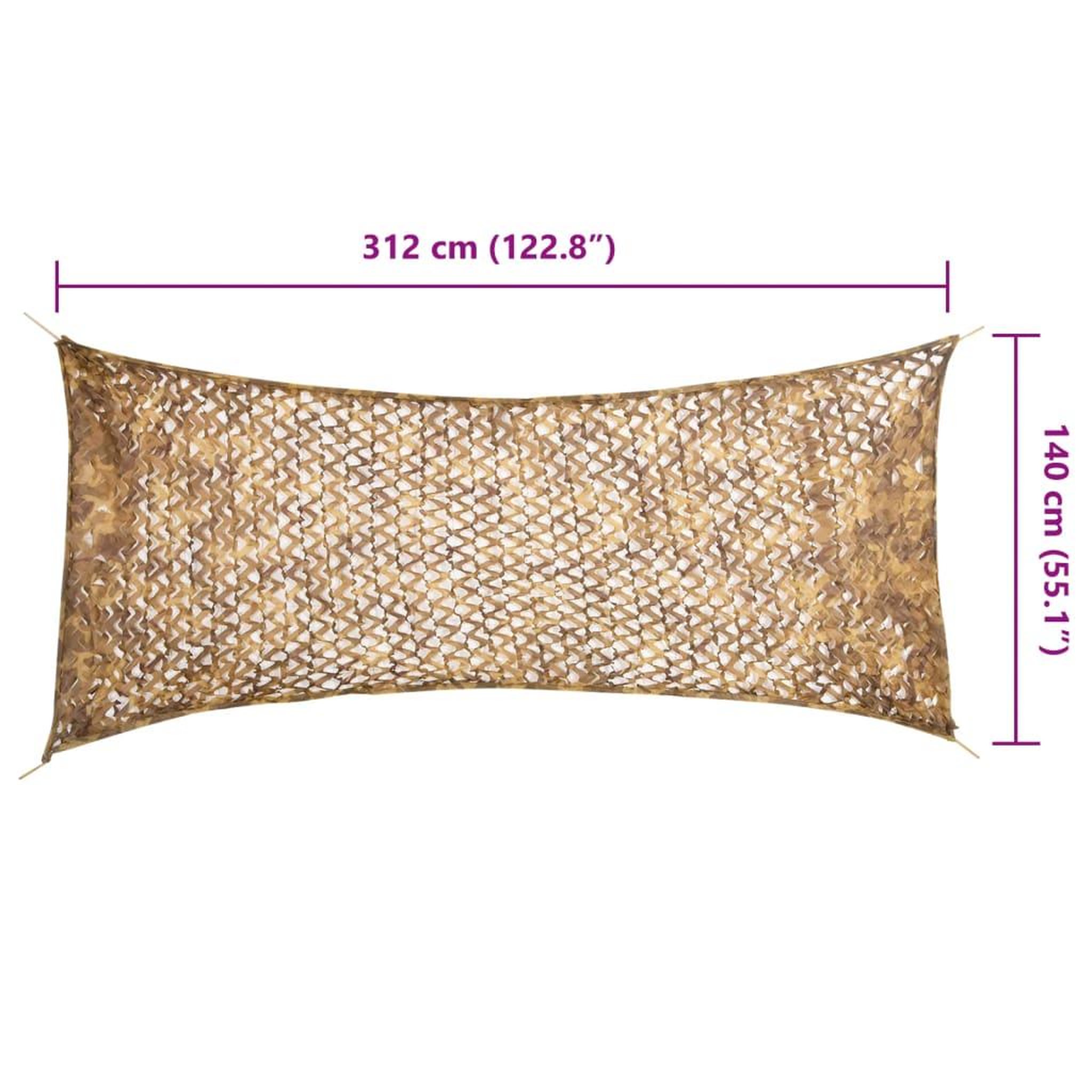 Voir la diapositive 6 : VIDAXL Filet de camouflage avec sac de rangement 312x140 cm sable