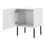 Voir la diapositive 3 : BEST MOBILIER Lavaggi - table de chevet - blanc - 45 cm