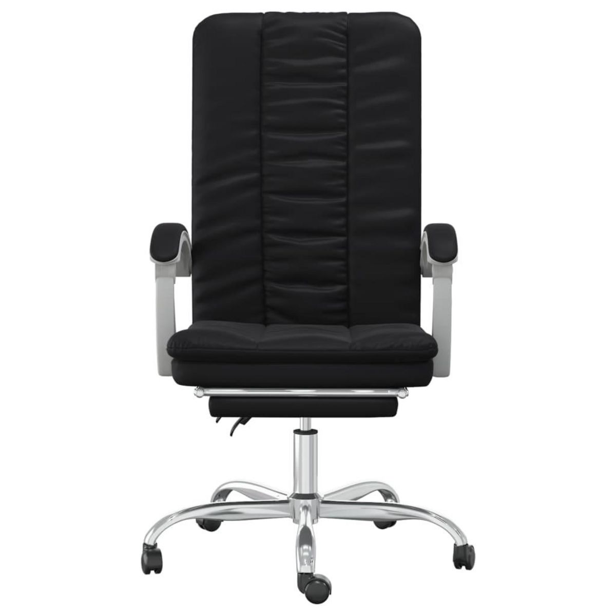 VIDAXL Fauteuil inclinable de bureau Noir Similicuir