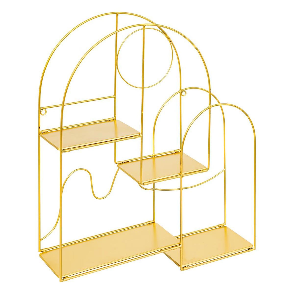 ATMOSPHERA Étagère Murale Arche en Métal  Tina  60cm Doré