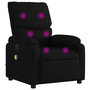 Voir la diapositive 2 : VIDAXL Fauteuil de massage inclinable Noir Tissu