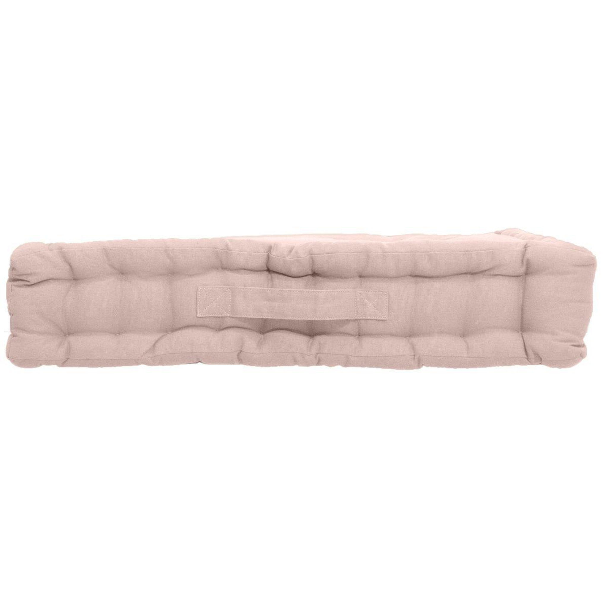 Voir la diapositive 2 : ENJOY HOME Coussin de sol uni  panama  50x50cm vieux rose
