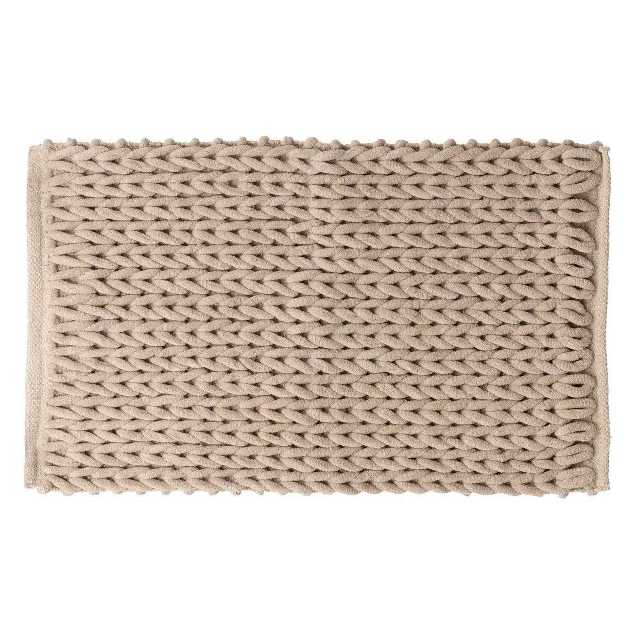 FIVE Tapis Salle de Bain  Tissé Épais  50x75cm Naturel