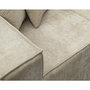 Voir la diapositive 4 : Habitat et Jardin Canapé droit modulable avec ottoman en tissu texturé  Lusso  - 3 places - Beige