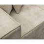 Voir la diapositive 4 : Habitat et Jardin Canapé droit modulable avec ottoman en tissu texturé  Lusso  - 3 places - Beige