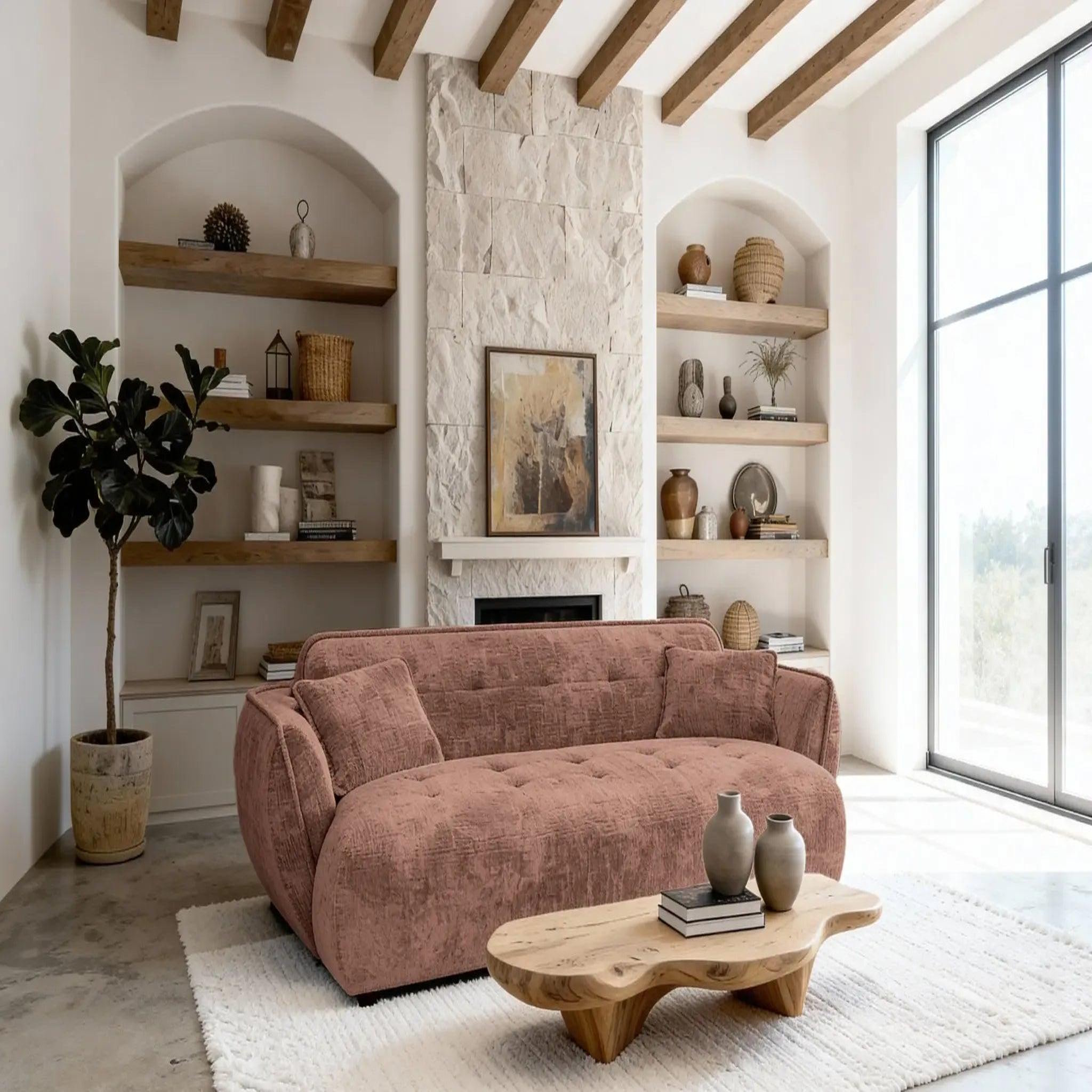 Voir la diapositive 2 : CASANOVA PARIS Mona - canapé droit tissu chenille 3 places