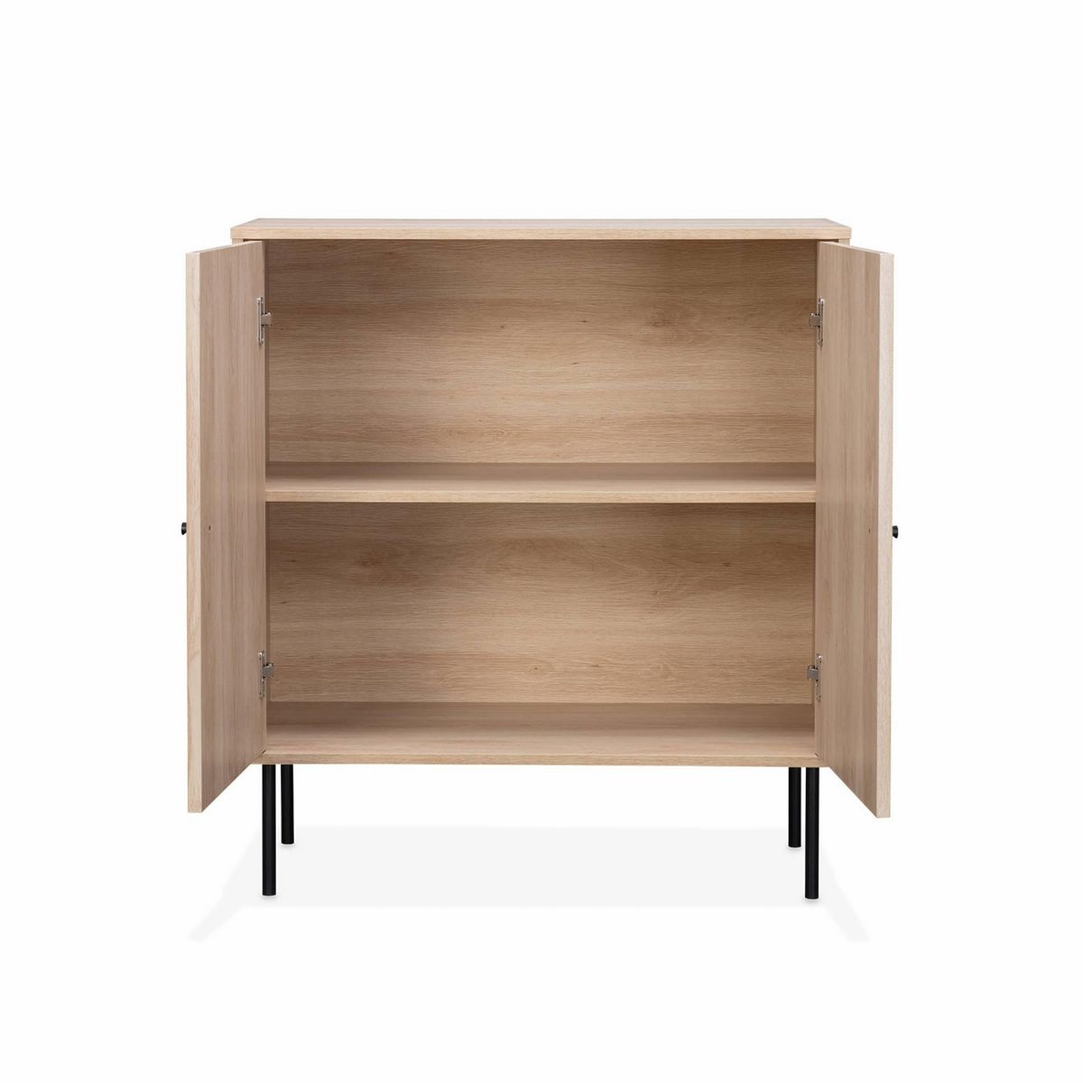 SWEEEK Buffet de rangement. Braga. deux portes. une étagère. buffet haut. vaisselier. L 83.5 x l 39 x H 92.5cm