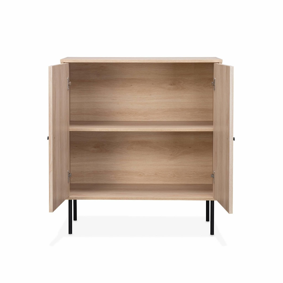 SWEEEK Buffet de rangement. Braga. deux portes. une étagère. buffet haut. vaisselier. L 83.5 x l 39 x H 92.5cm