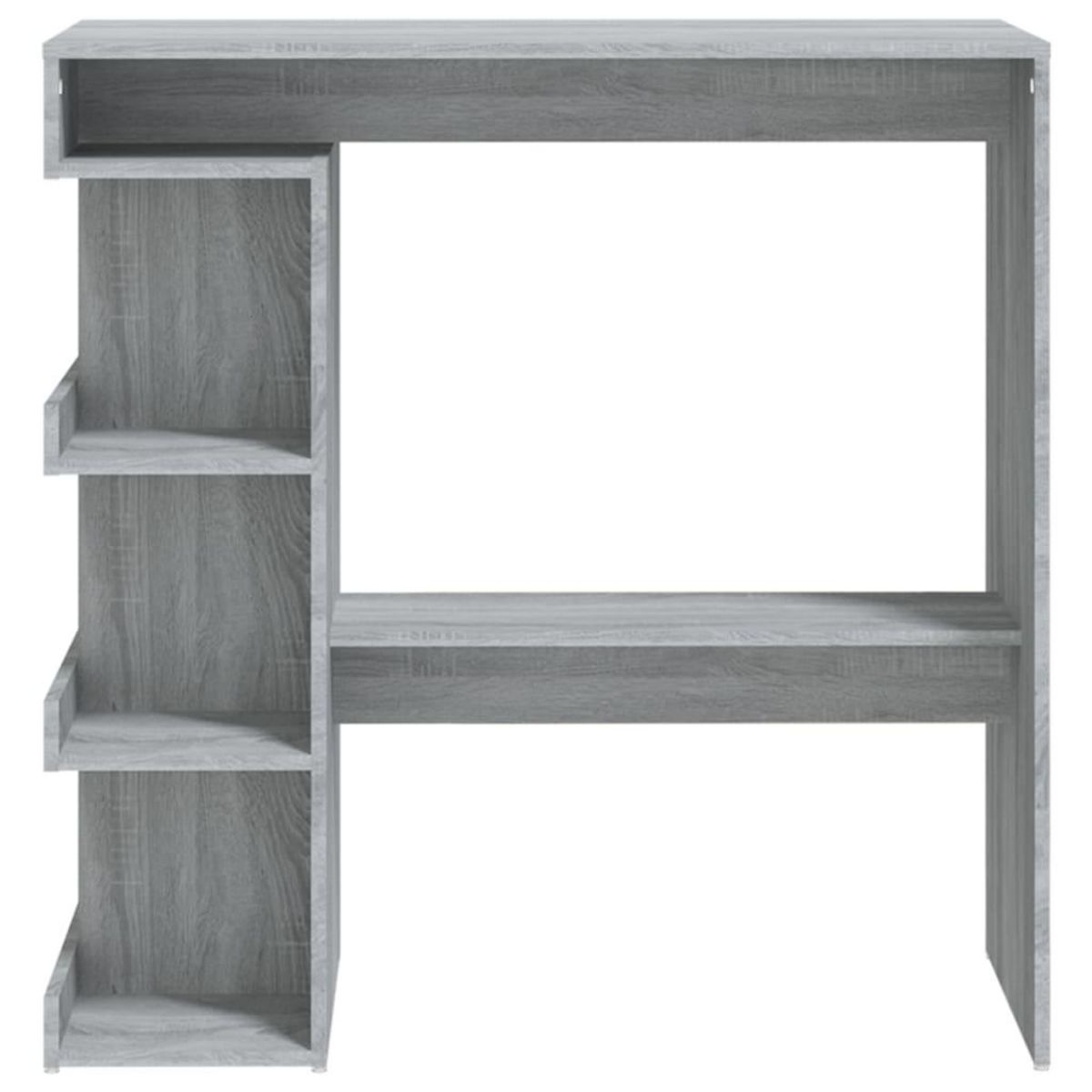 VIDAXL Table de bar et etagere de rangement Sonoma gris 100x50x101,5cm