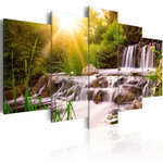 Paris Prix Tableau Imprimé  Forest Waterfall. Coloris disponibles : Multicolore