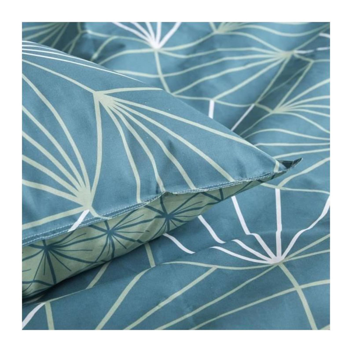 Today Parure de couette - TODAY - Sunshine 0.13 - 220x240cm - 2 personnes - Imprimée - Coton 57 fils