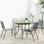 Voir la diapositive 1 : VIDAXL Ensemble de chaises de jardin empilables 5 pcs anthracite