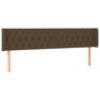 Voir la diapositive 2 : VIDAXL Tete de lit avec oreilles Marron Fonce 203x16x78/88 cm Tissu