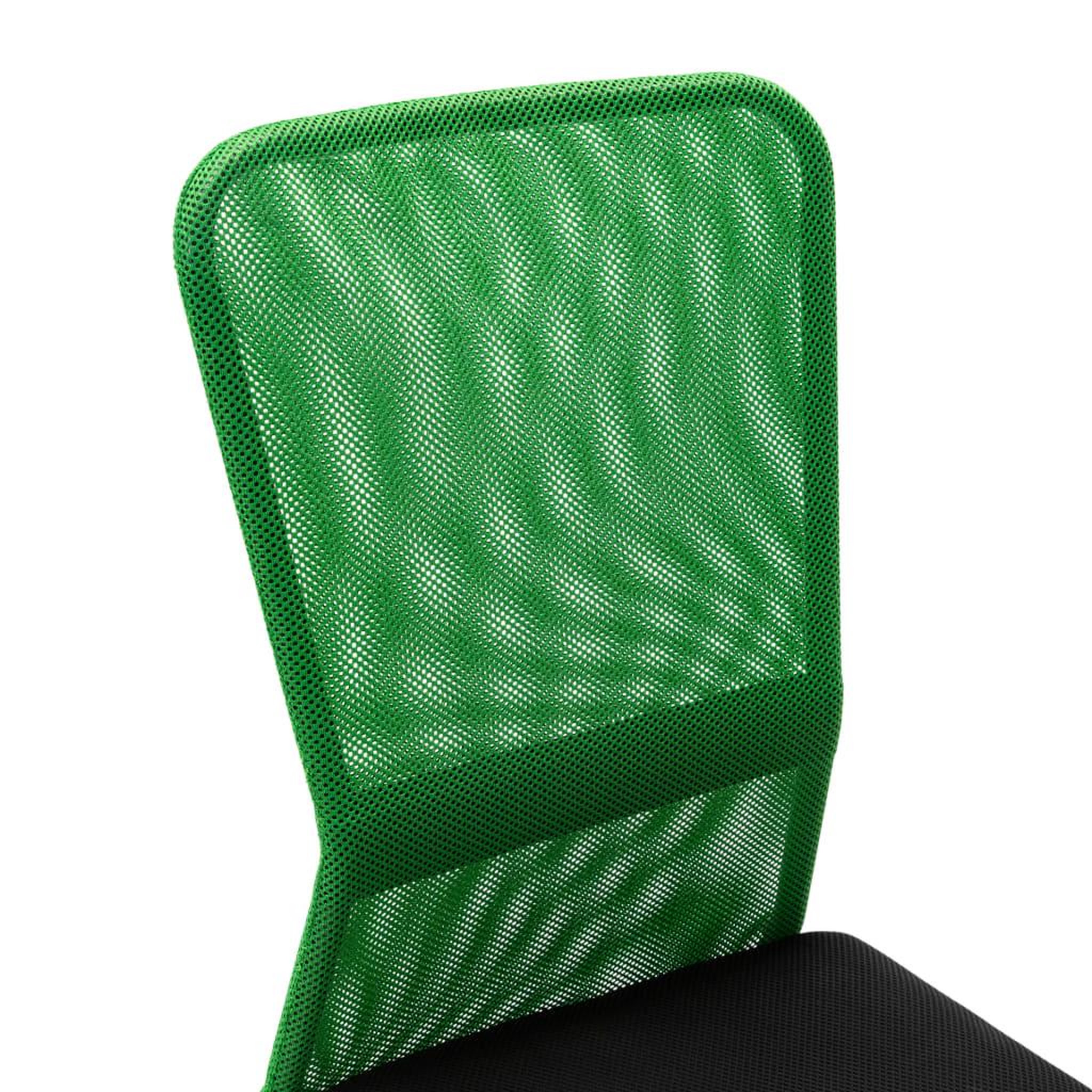 Voir la diapositive 5 : VIDAXL Chaise de bureau Noir et vert 44x52x100 cm Tissu en maille