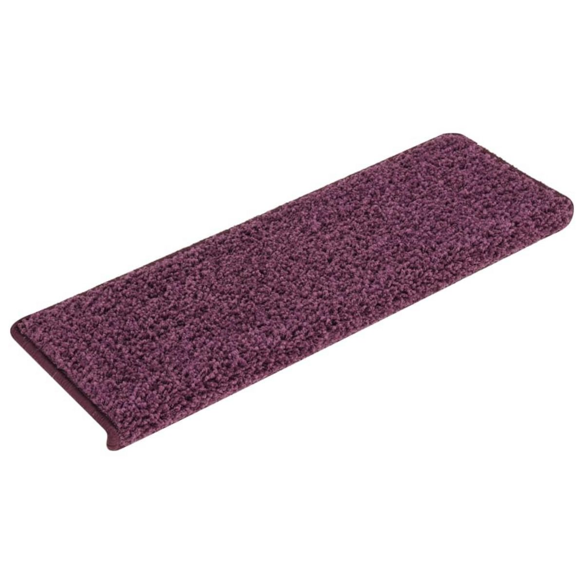 VIDAXL Tapis d'escalier 15 pcs 65x21x4 cm Violet fonce