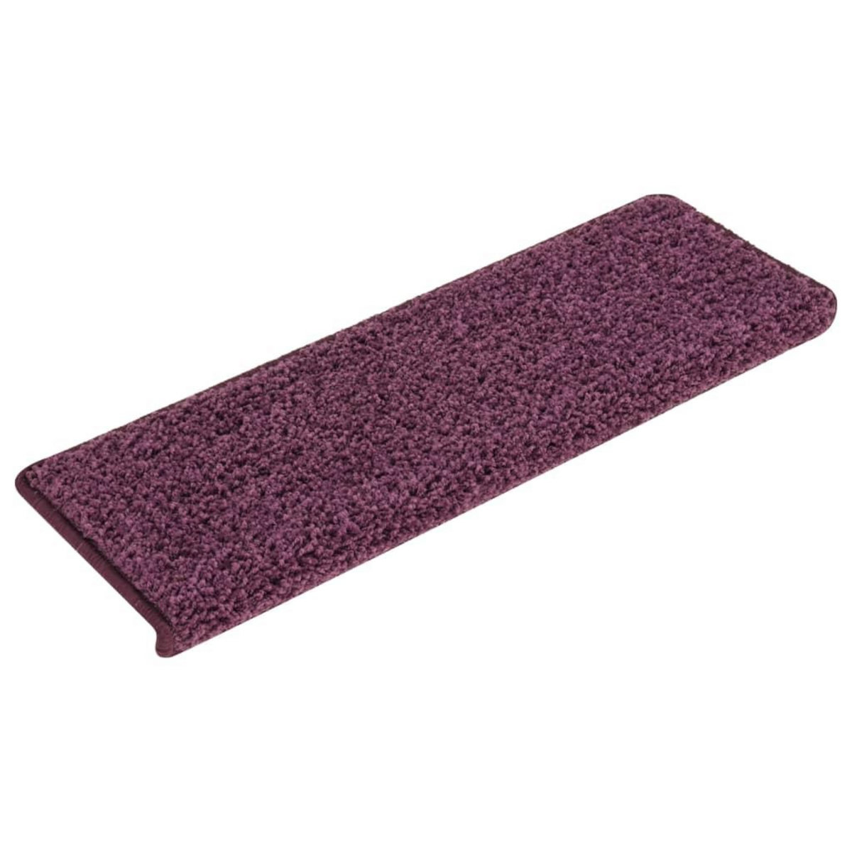 VIDAXL Tapis d'escalier 15 pcs 65x21x4 cm Violet fonce