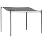 Voir la diapositive 1 : OUTSUNNY Pergola tonnelle de jardin auvent 2,97 x 2,97 m adossable métal noir polyester anti-UV gris