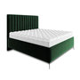 Voir la diapositive 1 : BEST MOBILIER Mendoza - lit coffre - 140x200 - sommier inclus - en velours