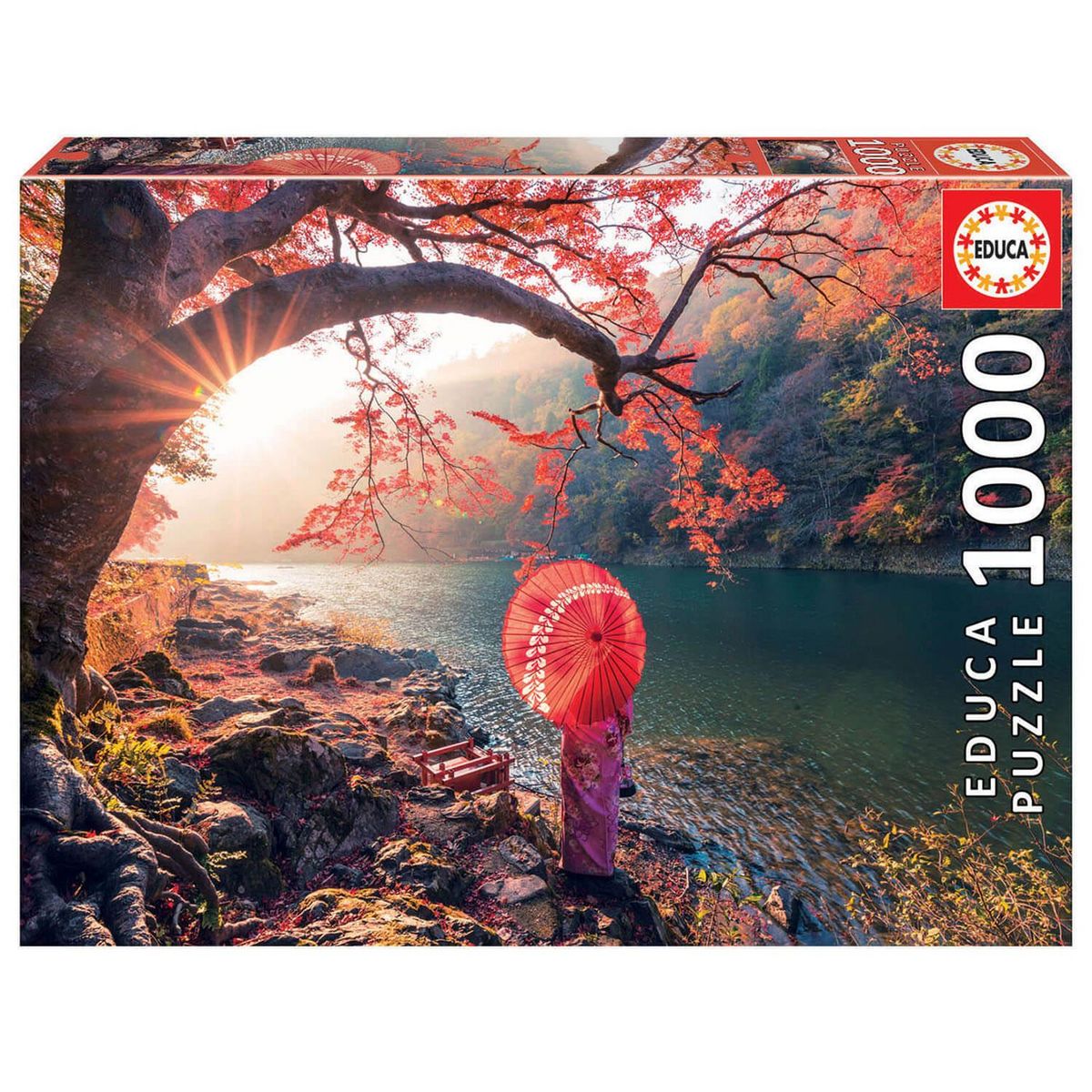 EDUCA Puzzle Lever de soleil sur le fleuve Katsura, Japon - 1000 pcs -
