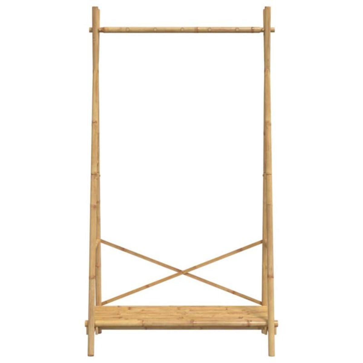 VIDAXL Porte vêtement avec étagère 102x50x190 cm bambou