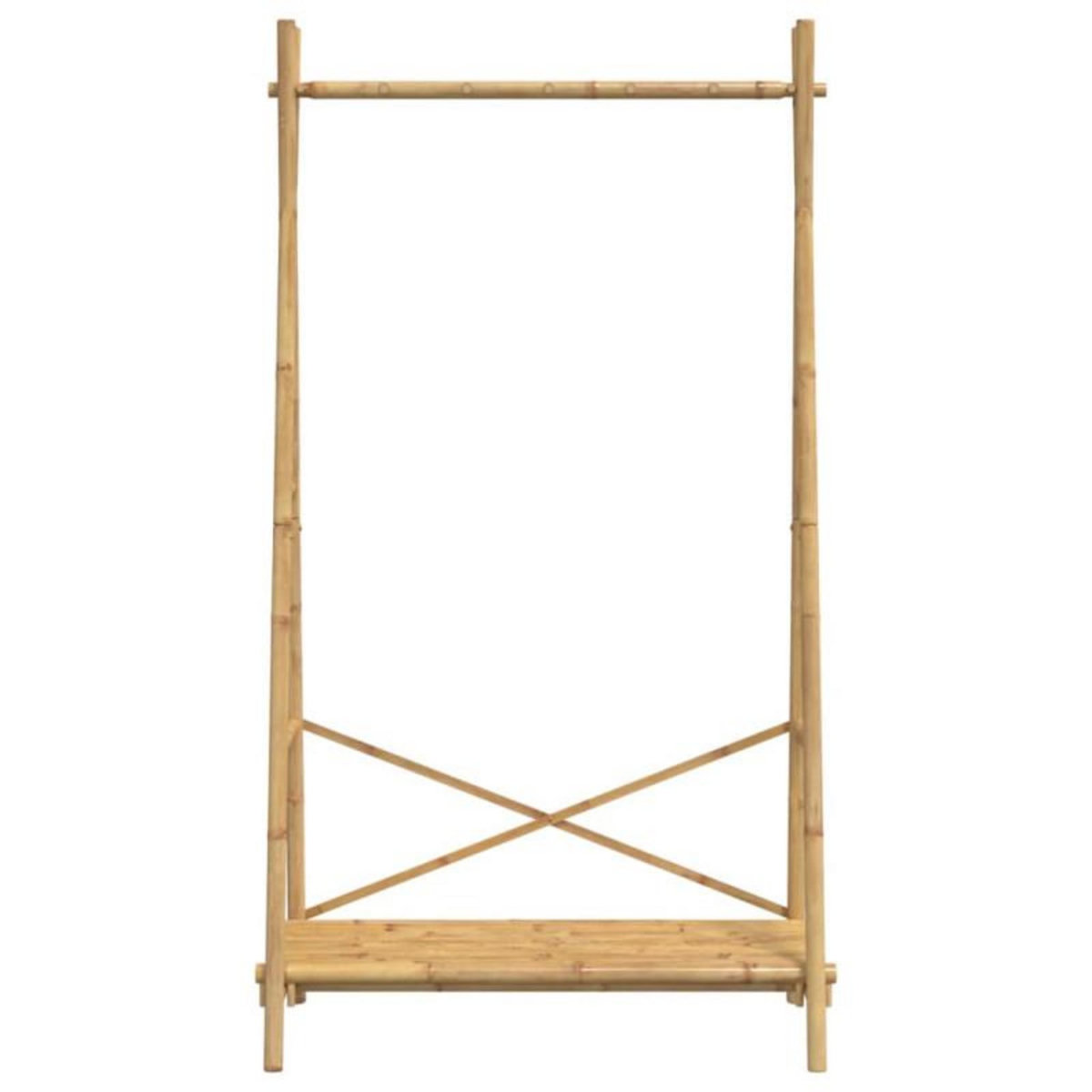 VIDAXL Porte vêtement avec étagère 102x50x190 cm bambou