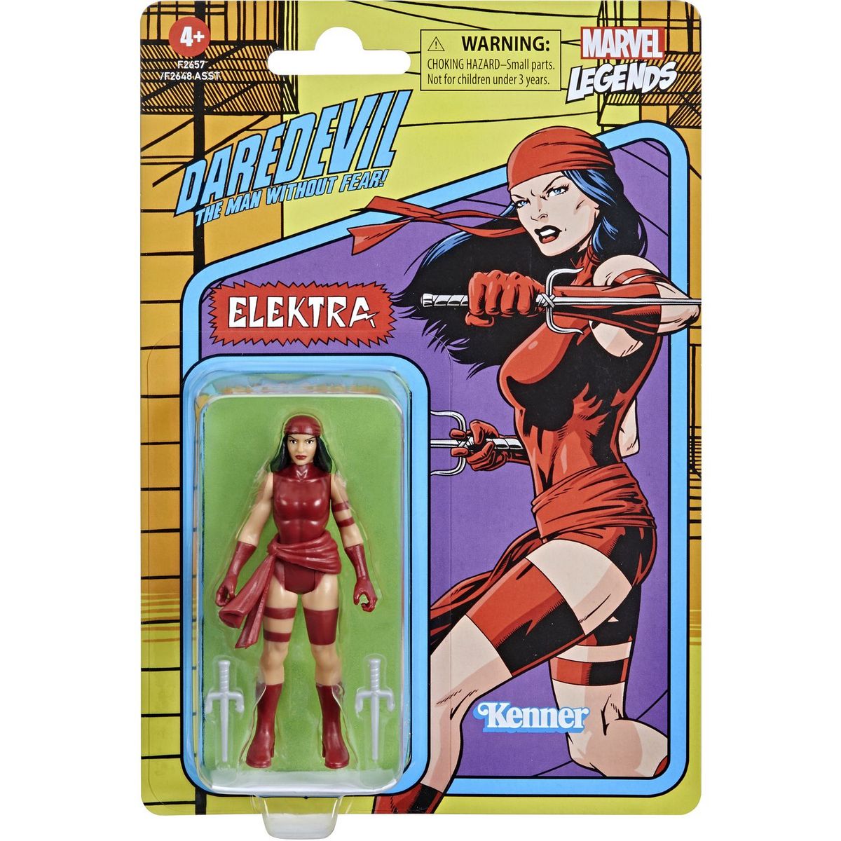 HASBRO Figurine rétro Marvel Elektra 10 cm